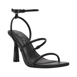 NWT Wild Pair Womens Louudd Sandals Heels 10020354700 Black Smooth 9M